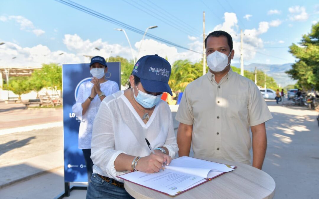 Boletín N° 24 – Ante líderes de Casacará, Gobernador Monsalvo dio inicio al proyecto de optimización del acueducto.
